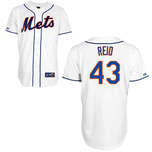 Ryan Reid #43 mlb Jersey-New York Mets Women's Authentic Alternate 2 White Cool Base Baseball Jersey